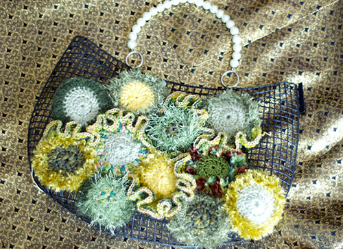 FREEFORM KNIT CROCHET BAG